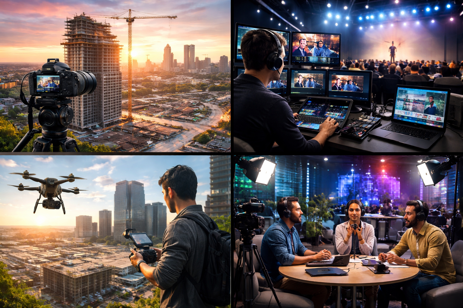 Produtora de Vídeo para Obras, Lives, Eventos e Podcasts